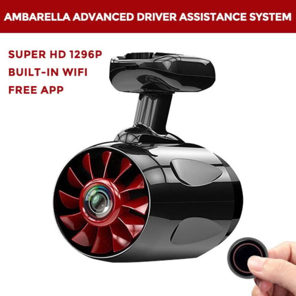 1296P Super HD Dashboard Camera And Built-in WiFi with APP In Black