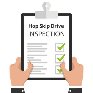 Completed vehicle inspection for Hop Skip Drive