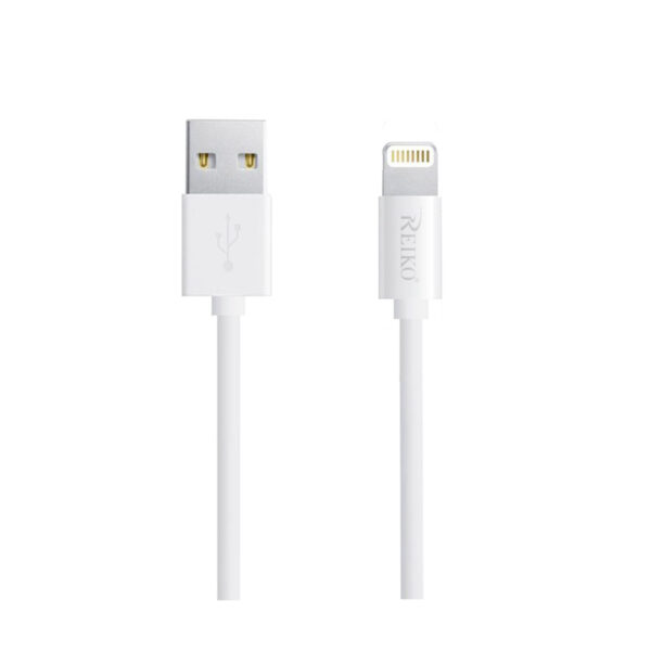 Reiko iPhone 6Ft Lighting Certified USB Data Cable In White
